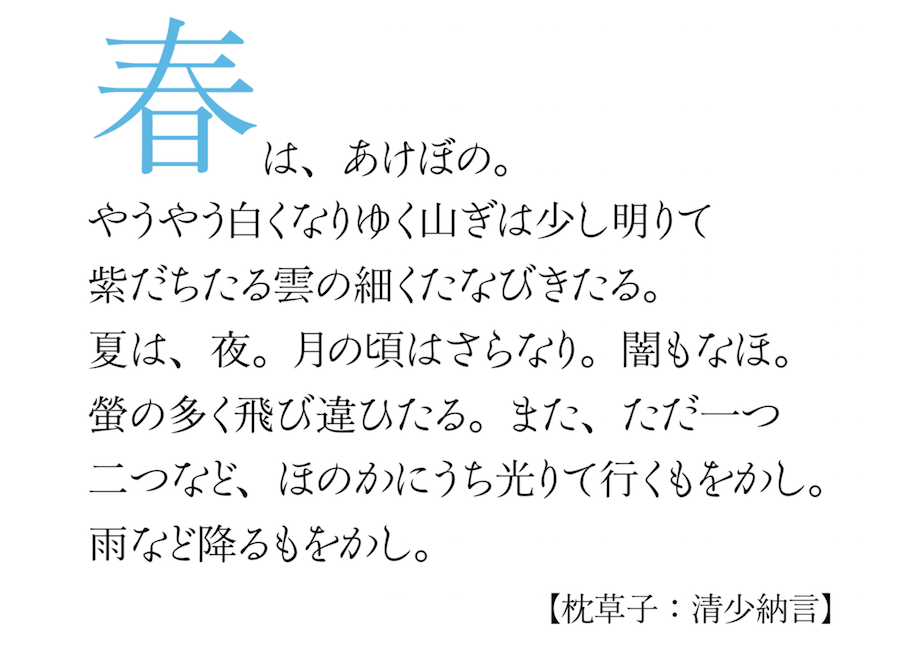 清和堂明朝体 伽羅 サンプル